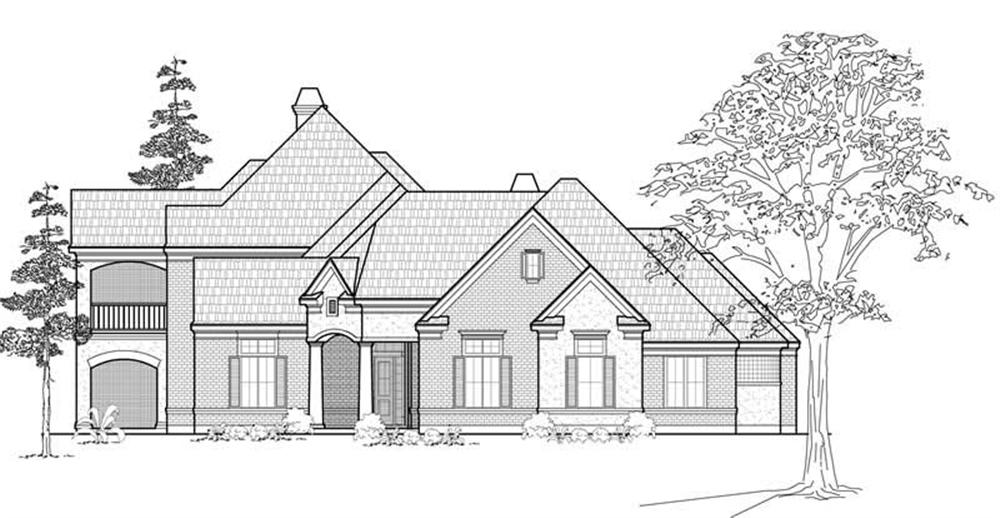 Luxury home (ThePlanCollection: Plan #134-1182)