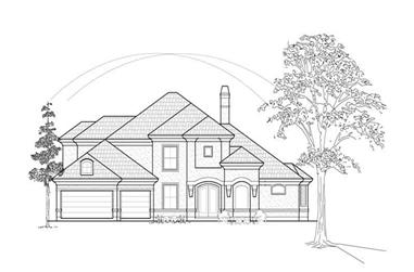 4-Bedroom, 4193 Sq Ft Luxury House Plan - 134-1204 - Front Exterior