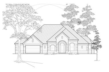 3-Bedroom, 3142 Sq Ft Ranch House Plan - 134-1206 - Front Exterior