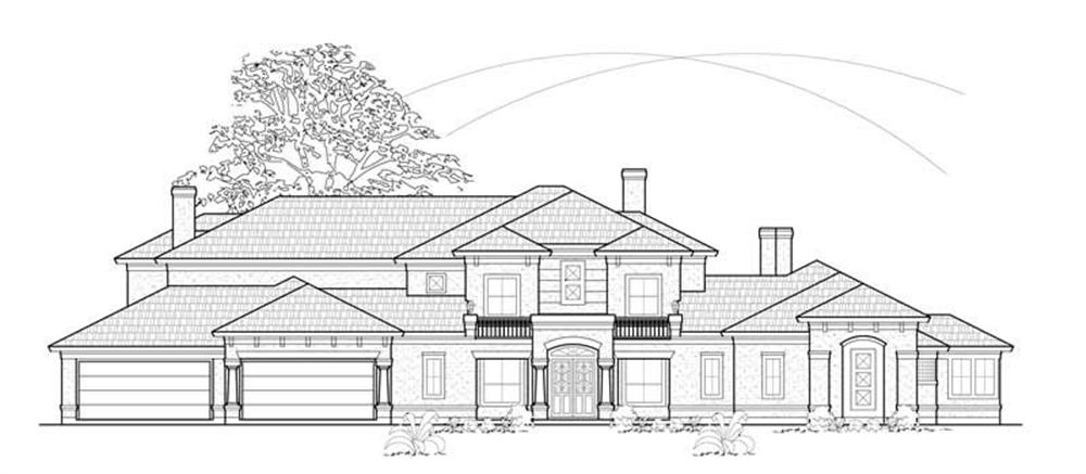 Luxury home (ThePlanCollection: Plan #134-1221)