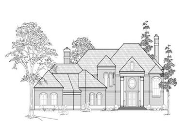 5-Bedroom, 5589 Sq Ft Luxury House Plan - 134-1222 - Front Exterior
