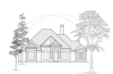 3-Bedroom, 3103 Sq Ft Ranch House Plan - 134-1223 - Front Exterior