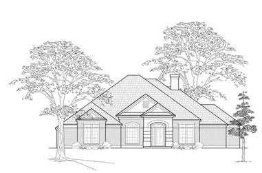 3-Bedroom, 2701 Sq Ft Contemporary House Plan - 134-1234 - Front Exterior