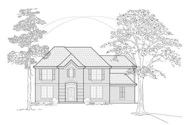 4-Bedroom, 3376 Sq Ft Luxury House Plan - 134-1248 - Front Exterior