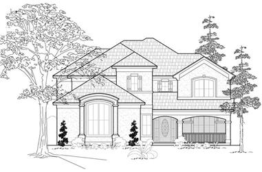 3-Bedroom, 3441 Sq Ft Luxury House Plan - 134-1254 - Front Exterior