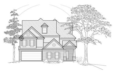 3-Bedroom, 3467 Sq Ft Luxury House Plan - 134-1255 - Front Exterior