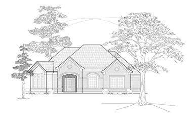 3-Bedroom, 3086 Sq Ft Ranch House Plan - 134-1271 - Front Exterior