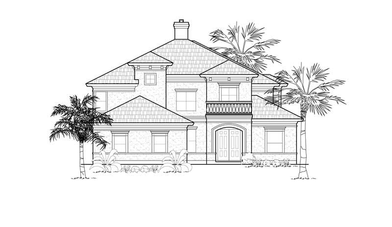 Mediterranean home (ThePlanCollection: Plan #134-1280)