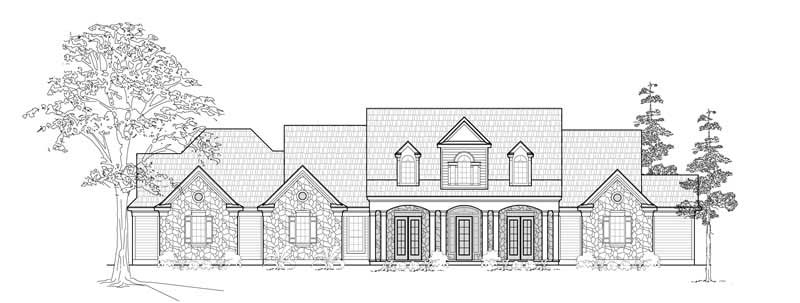 Country home (ThePlanCollection: Plan #134-1288)
