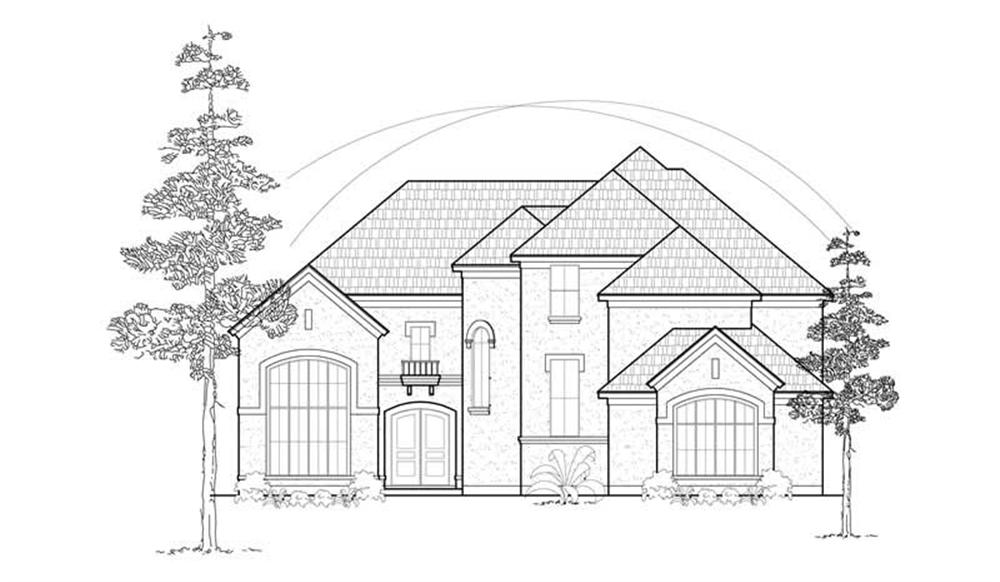 Luxury home (ThePlanCollection: Plan #134-1290)