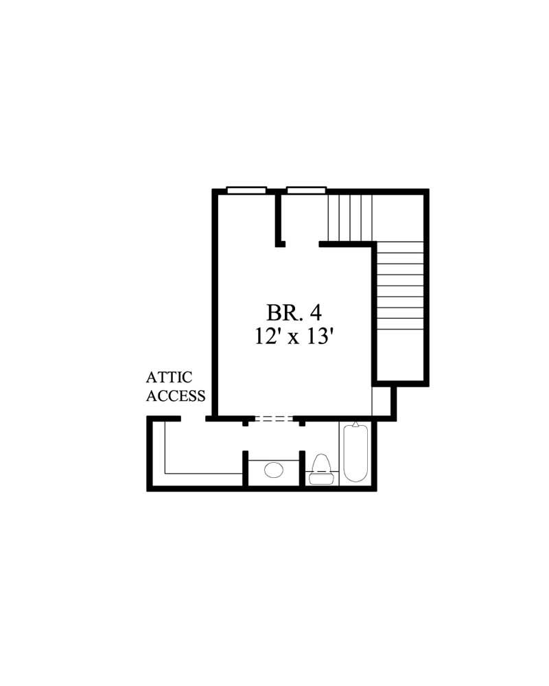 Floor Plan Second Story of Luxury Plan #134-1296