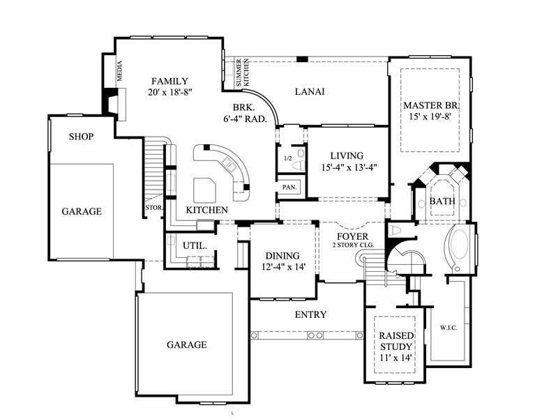 Luxury House Plan #134-1298: 4 Bedrm, 4602 Sq Ft Home | ThePlanCollection
