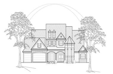 4-Bedroom, 4128 Sq Ft Country House Plan - 134-1300 - Front Exterior