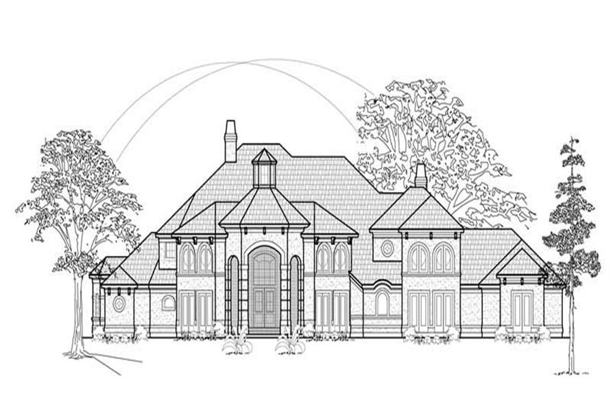 Luxury home (ThePlanCollection: Plan #134-1306)