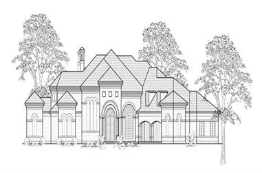 5-Bedroom, 7071 Sq Ft Luxury House Plan - 134-1333 - Front Exterior