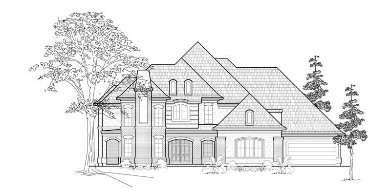 Front View of this 4-Bedroom, 4302 Sq Ft Plan - 134-1338