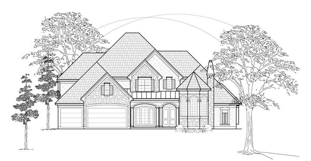 Luxury home (ThePlanCollection: Plan #134-1342)