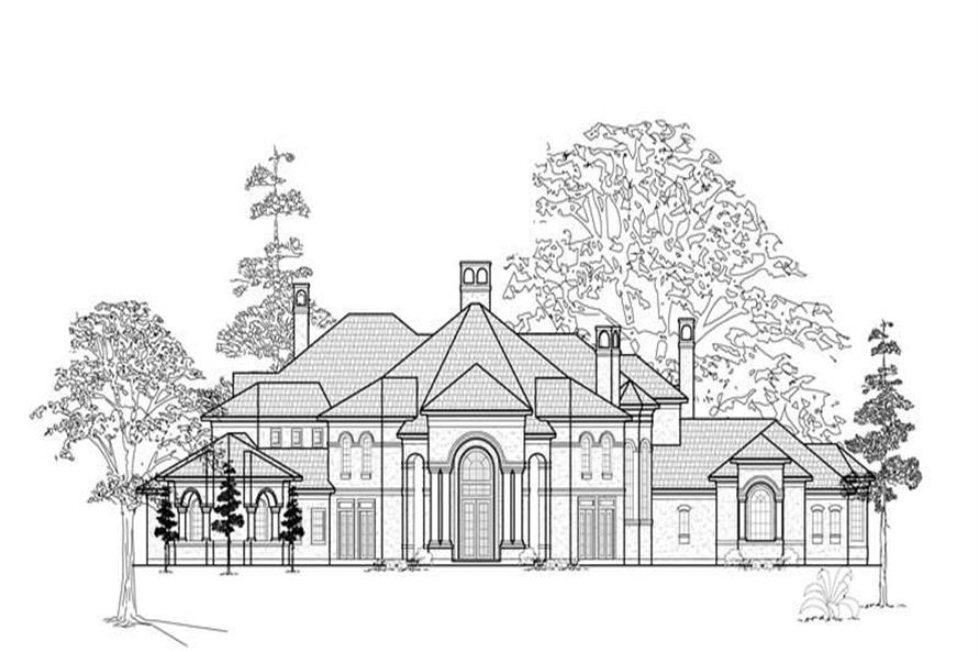 Front View of this 5-Bedroom, 8617 Sq Ft Plan - 134-1355