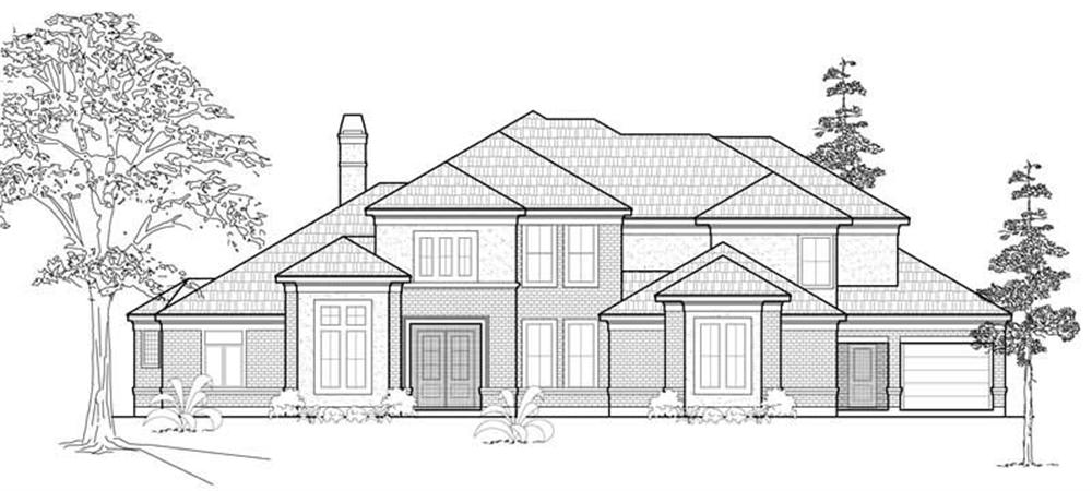 Luxury home (ThePlanCollection: Plan #134-1360)