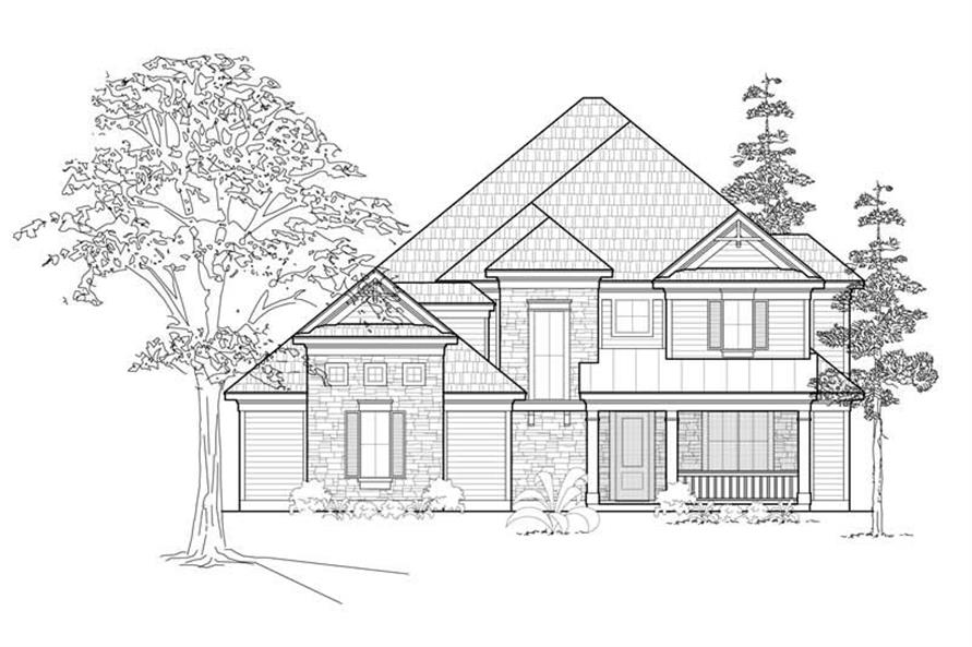 2-Bedroom, 2891 Sq Ft Country House Plan - 134-1377 - Front Exterior