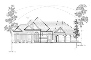 3-Bedroom, 3142 Sq Ft Ranch House Plan - 134-1378 - Front Exterior