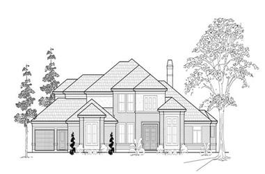 4-Bedroom, 4354 Sq Ft Luxury House Plan - 134-1380 - Front Exterior