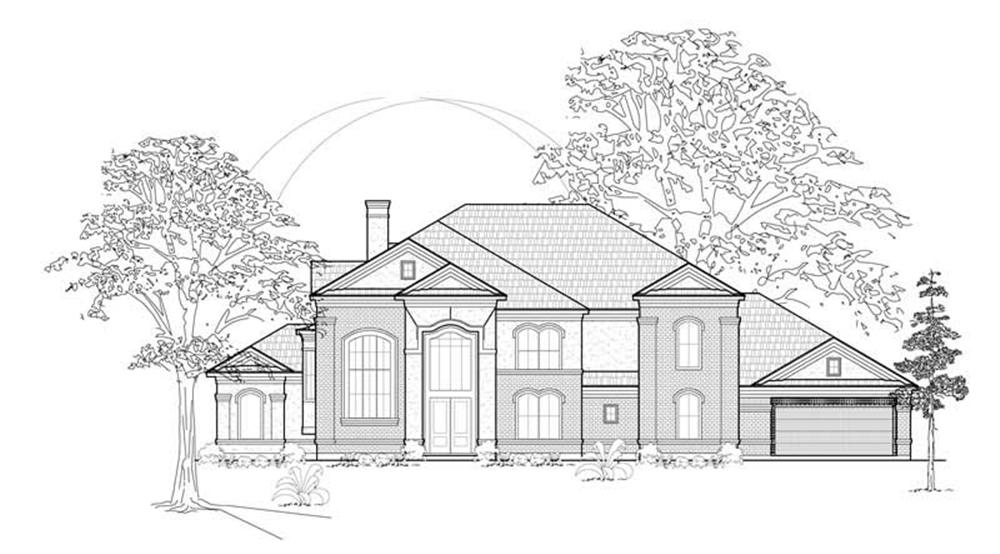 Luxury home (ThePlanCollection: Plan #134-1394)