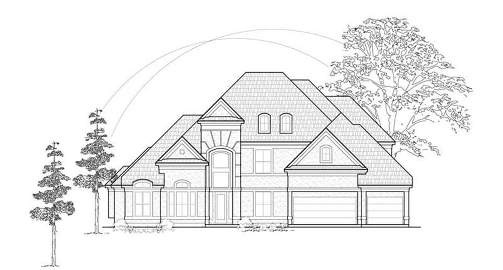 Luxury home (ThePlanCollection: Plan #134-1399)