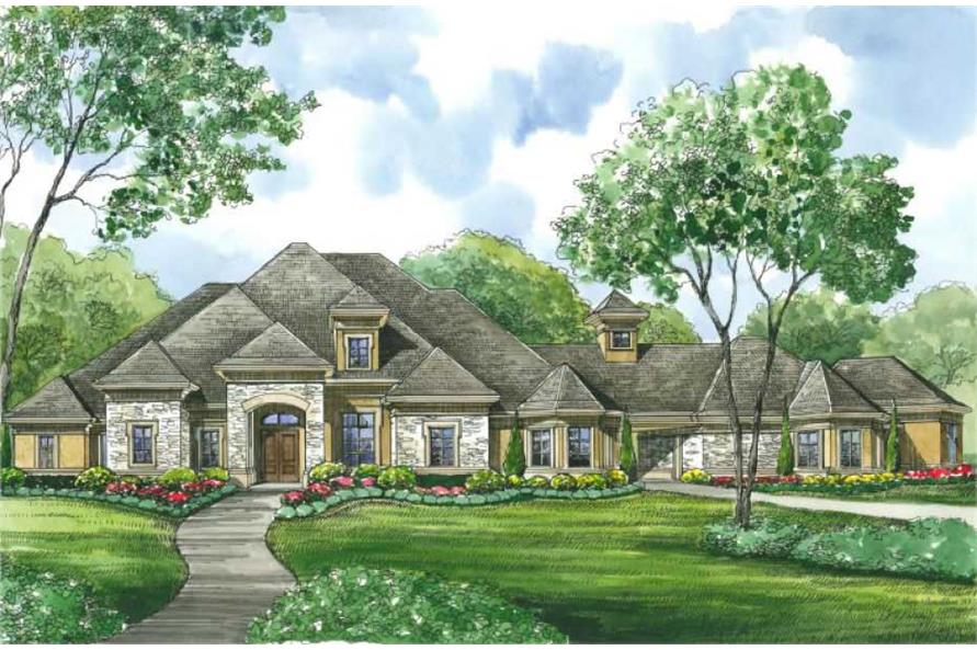  European  House  Plan  4 Bedrms 3 5 Baths 3929 Sq Ft 