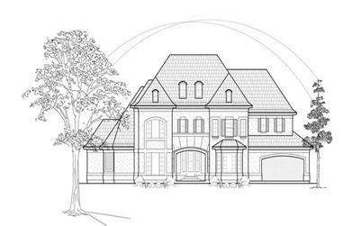 4-Bedroom, 4243 Sq Ft Luxury House Plan - 134-1409 - Front Exterior