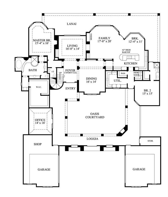 Spanish Hacienda Floor Plans