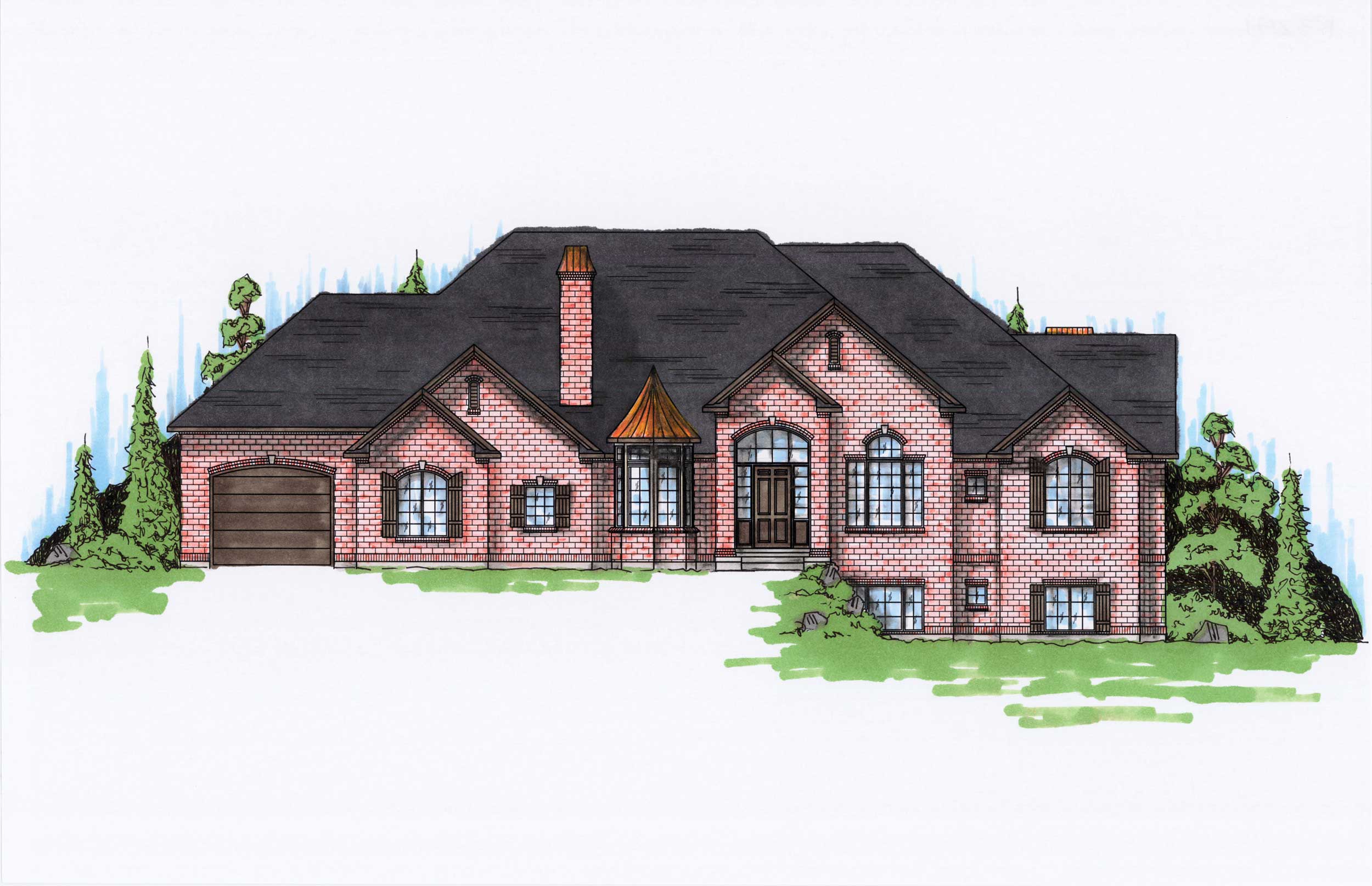 Color Rendering of this house plan