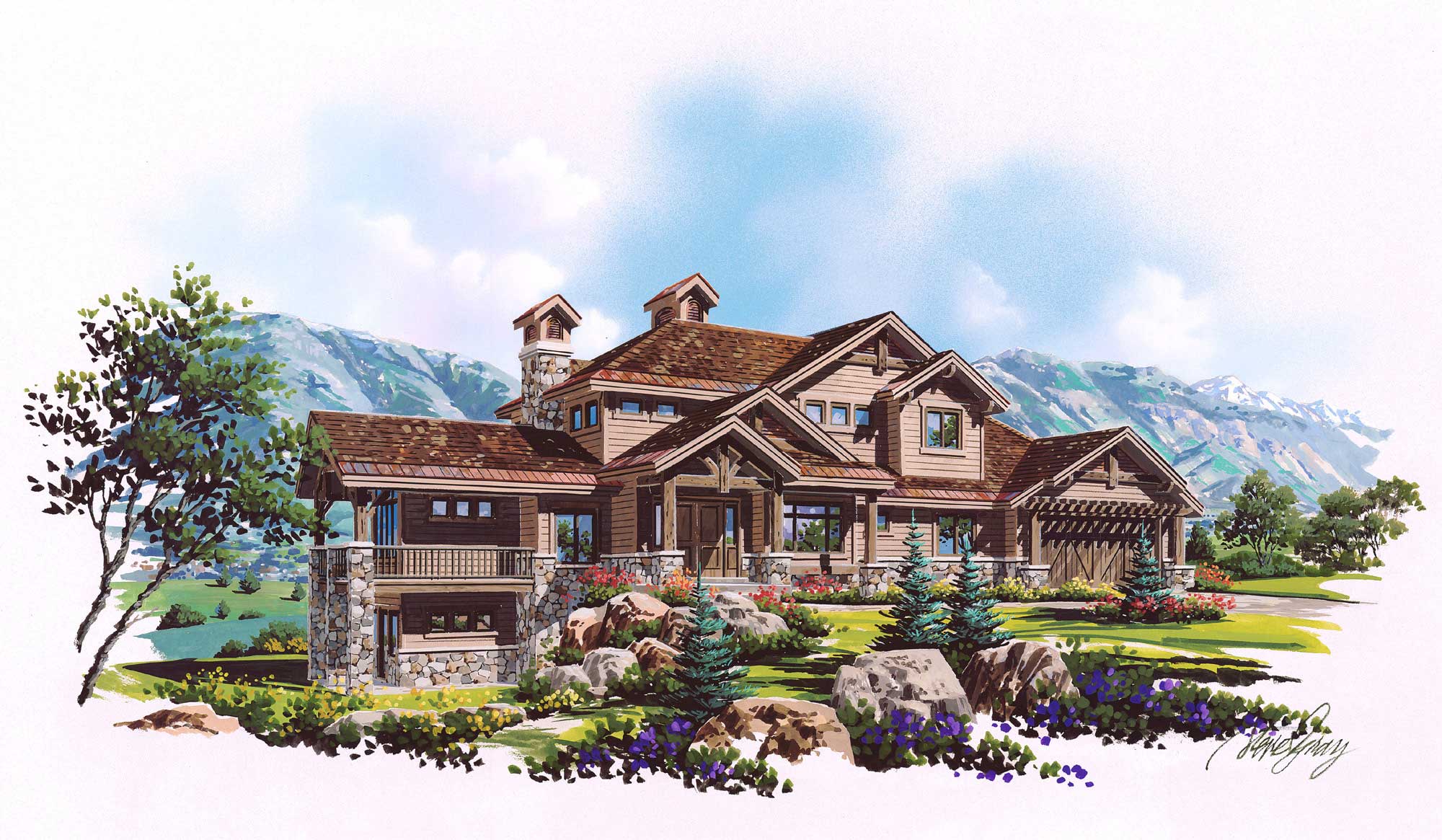 Color Rendering of this house plan