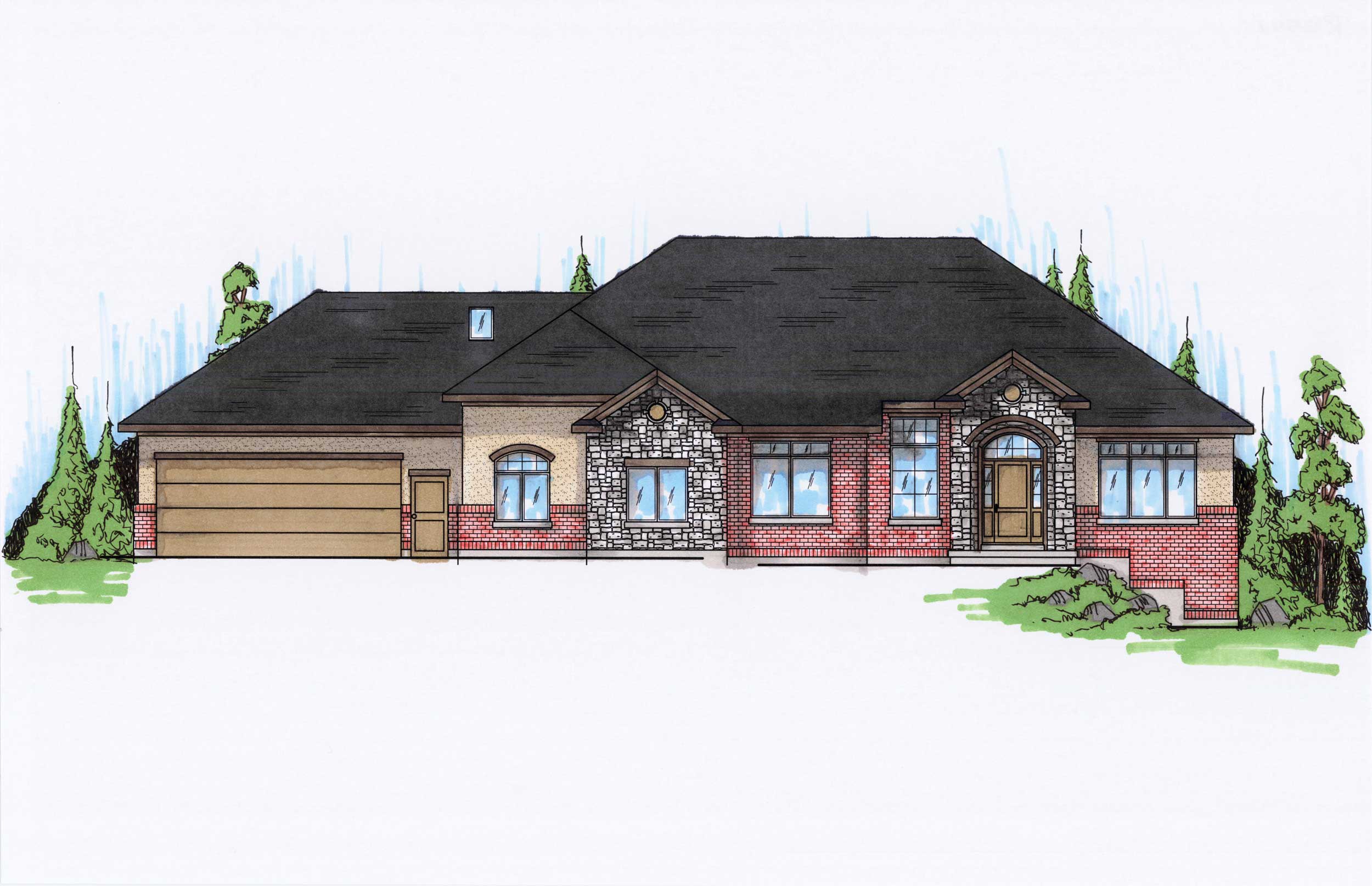 Color Rendering of this house plan