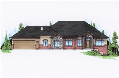 3-Bedroom, 2591 Sq Ft Ranch House Plan - 135-1044 - Front Exterior