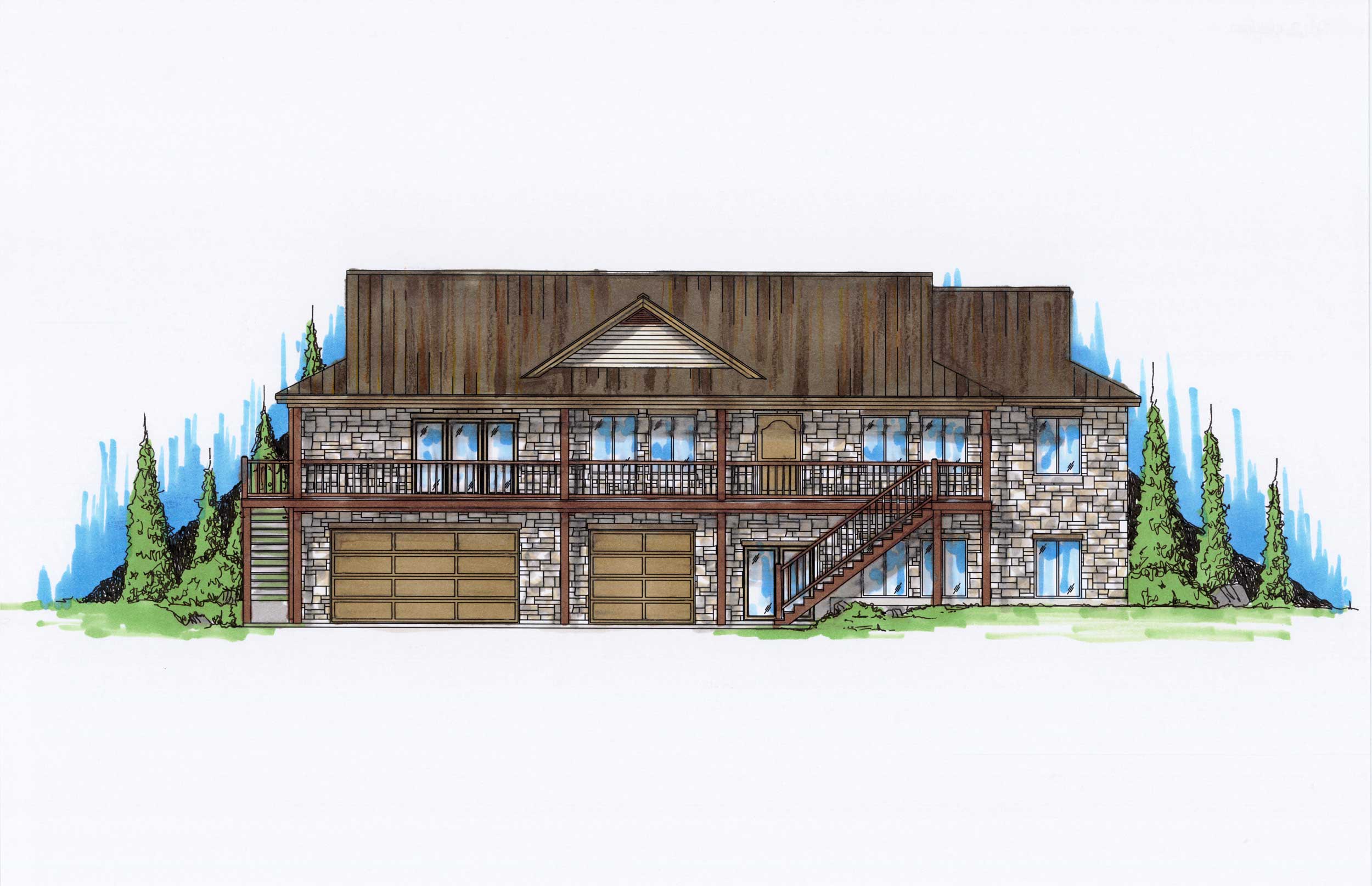 Color Rendering of this house plan