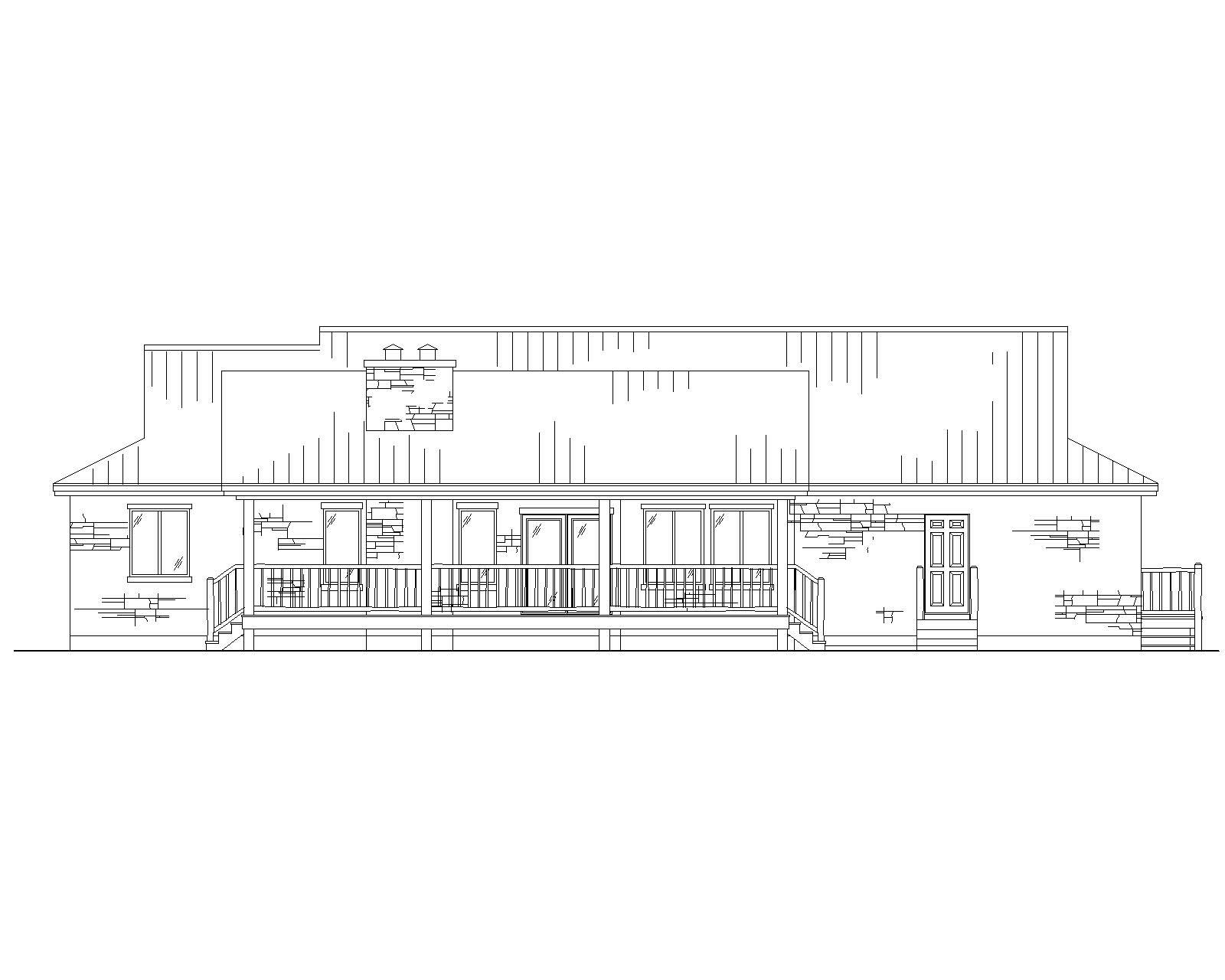 Home Plan Rear Elevation of this 4-Bedroom,2450 Sq Ft Plan -135-1046