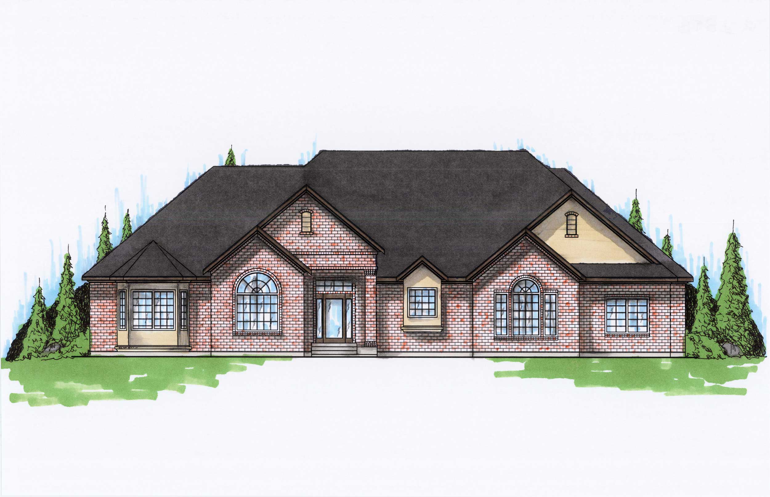 Color Rendering of this house plan