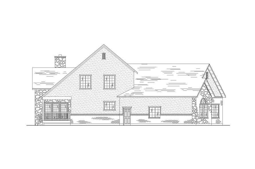 Home Plan Left Elevation of this 5-Bedroom,2260 Sq Ft Plan -135-1058