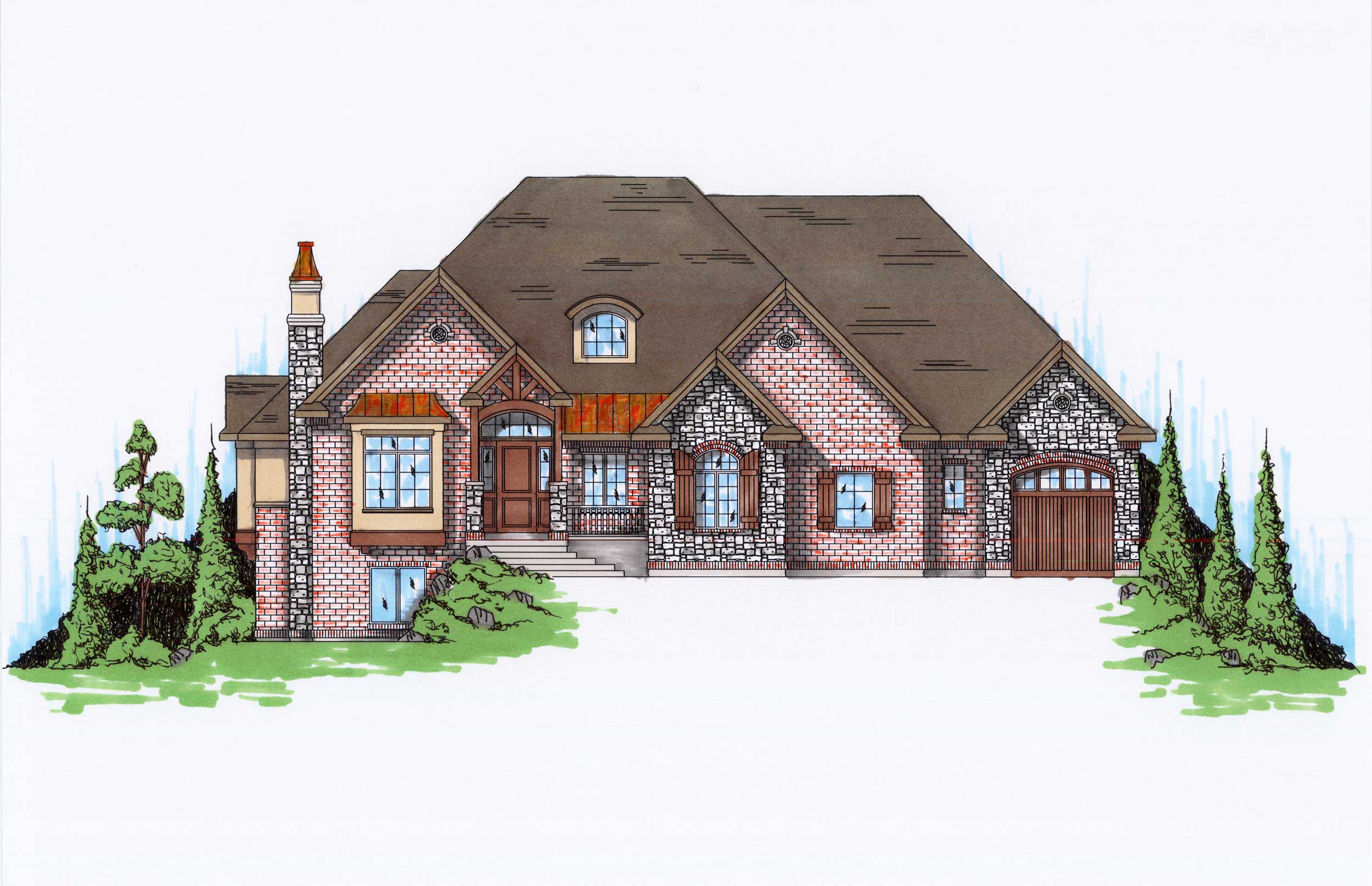 Color Rendering of this house plan