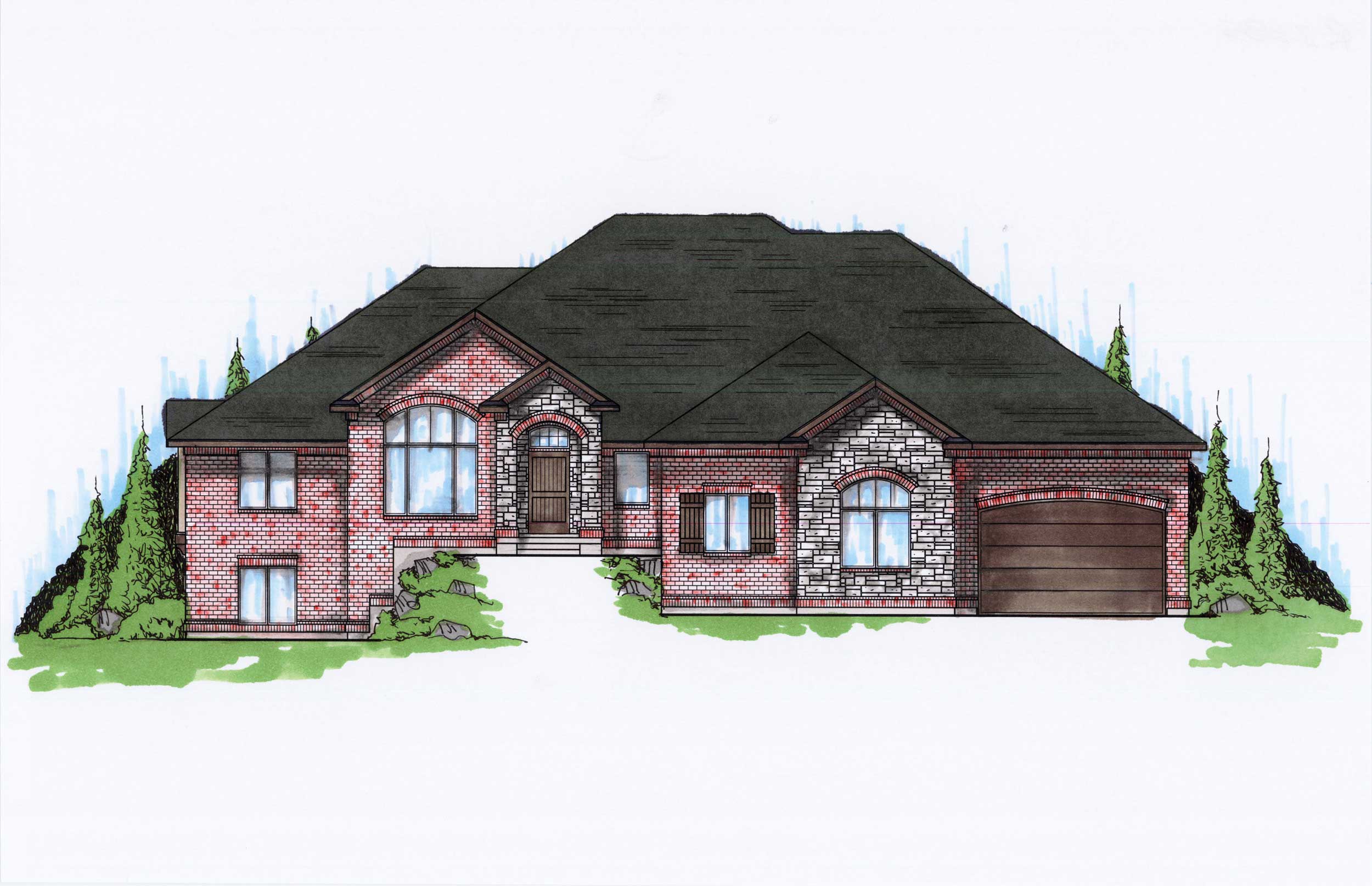 Color Rendering of this house plan