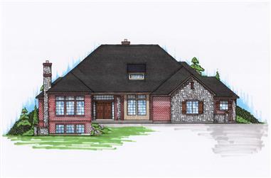 4-Bedroom, 2936 Sq Ft Contemporary Home Plan - 135-1077 - Main Exterior