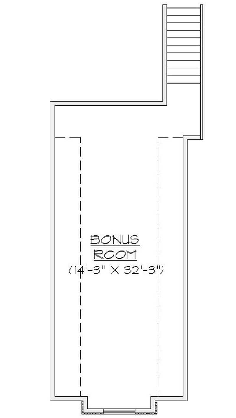 Floor Plan Second Story of European Plan #135-1086