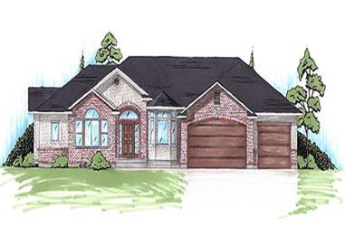 3-Bedroom, 2056 Sq Ft Ranch House Plan - 135-1089 - Front Exterior