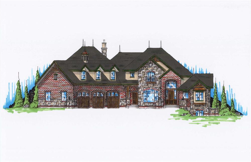 Luxury home (ThePlanCollection: Plan #135-1093)