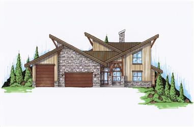 4-Bedroom, 3309 Sq Ft Contemporary House Plan - 135-1095 - Front Exterior
