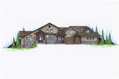 4-Bedroom, 3375 Sq Ft Country Home Plan - 135-1101 - Main Exterior