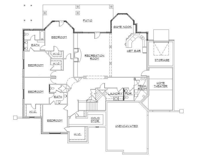 European House Plans - Home Design R3326 # 20642