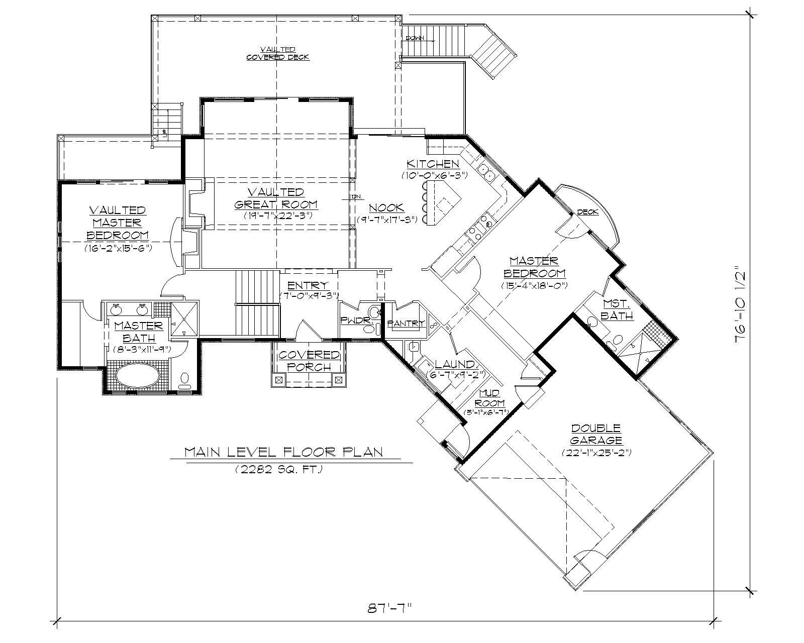 Floor Plan First Story of Plan #135-1122