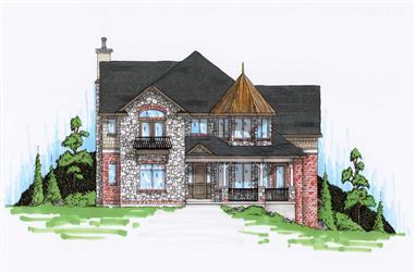 5-Bedroom, 4178 Sq Ft Luxury House Plan - 135-1124 - Front Exterior